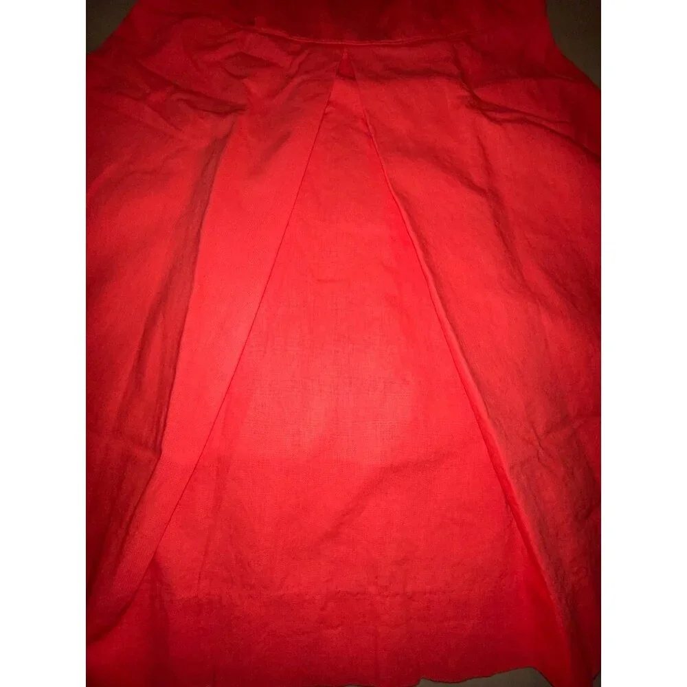 Gap Sleeveless ALine Dress Rose Bush Red Cotton Blend Size 02 - Picture 11 of 12